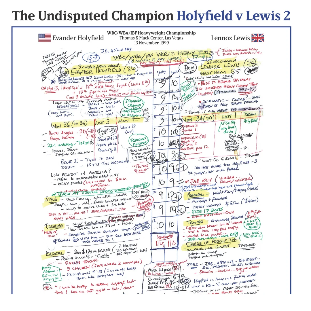 BOXING Evander Holyfield v Lennox Lewis, Heavyweight Championship, Las Vegas. November 13, 1999. Ian Darke - Image 4